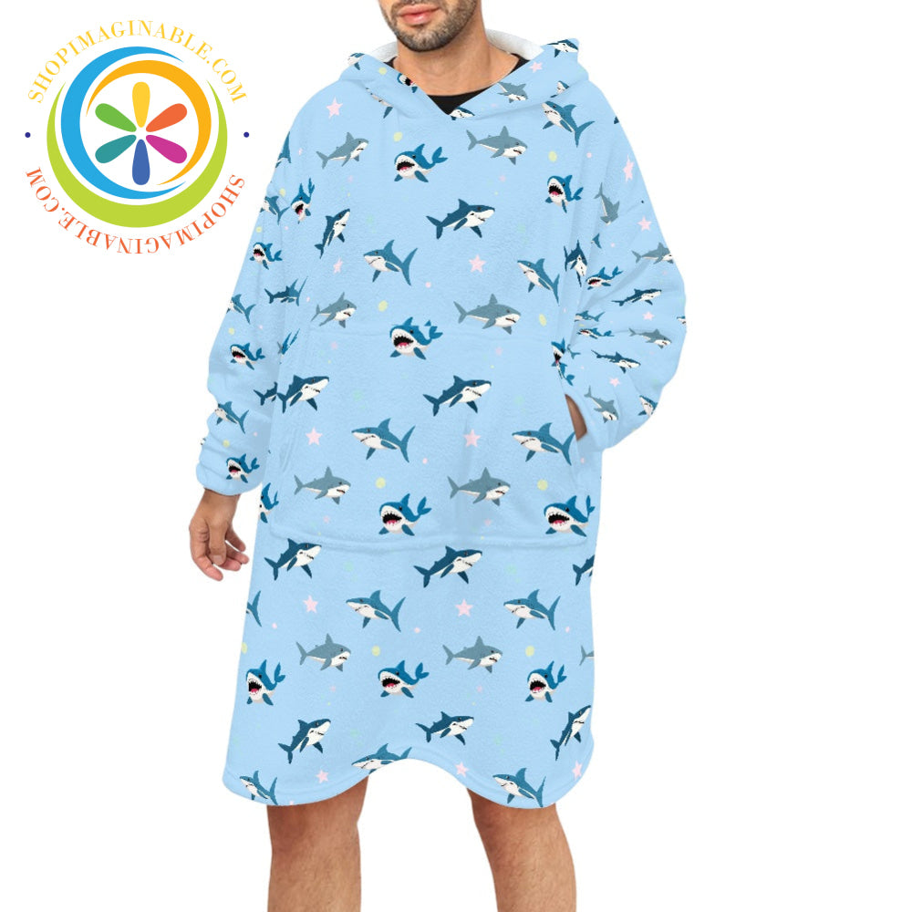 Shark Week - Blanket Hoodie white / ONESIZE