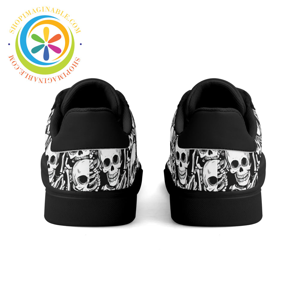 Skulls Low Top Leather Skateboard Shoes