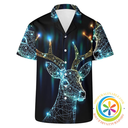 Sparkling Deer Holiday Hawaiian Casual Shirt