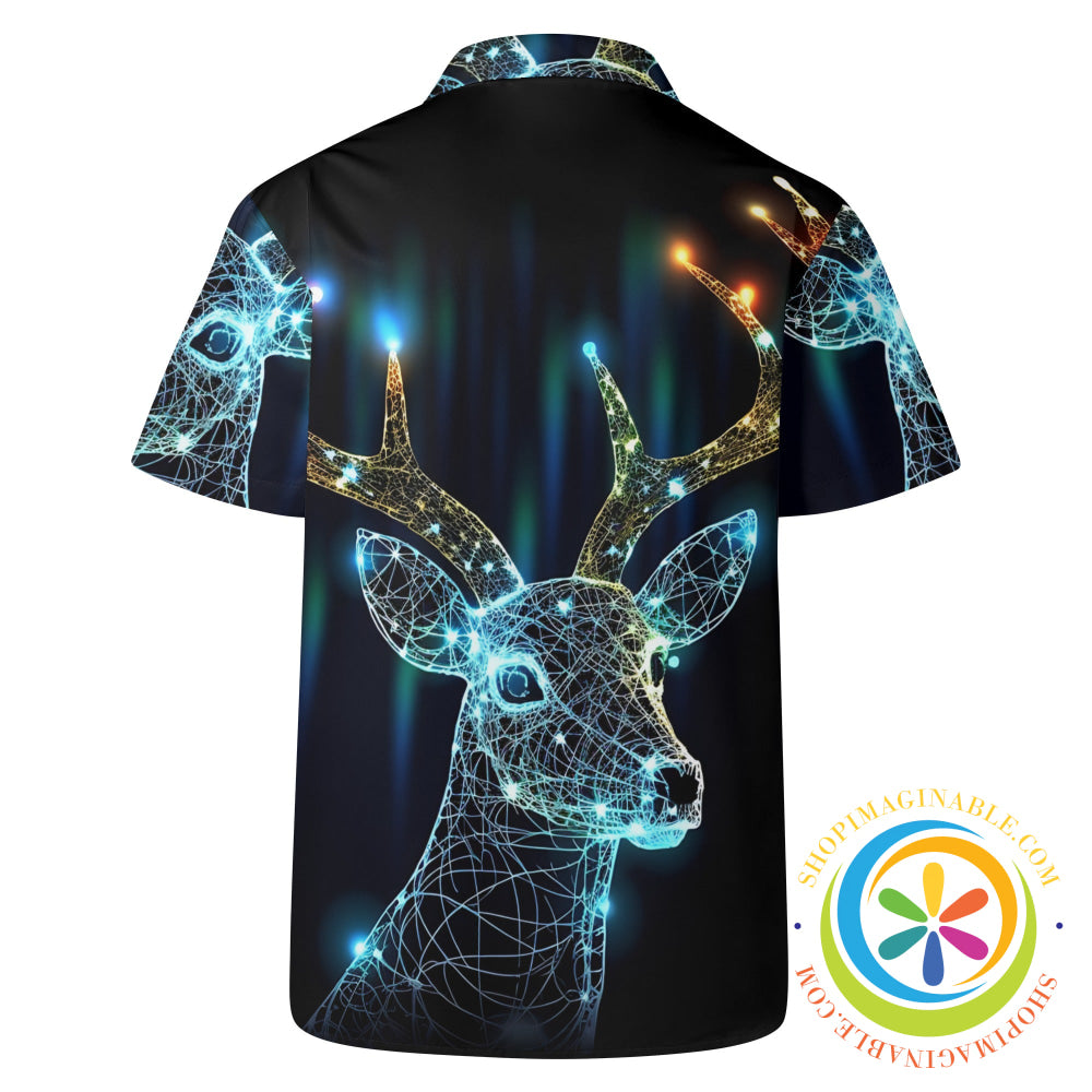 Sparkling Deer Holiday Hawaiian Casual Shirt