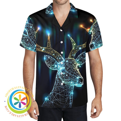 Sparkling Deer Holiday Hawaiian Casual Shirt