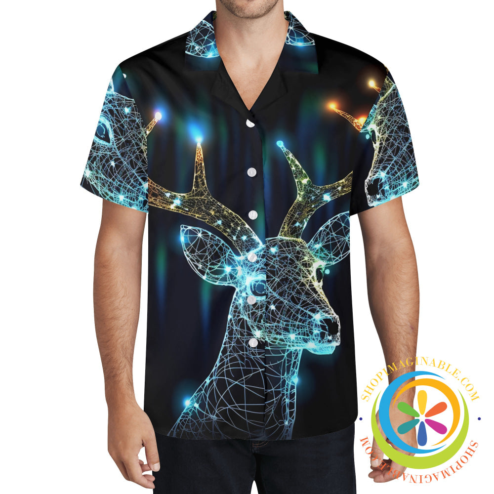 Sparkling Deer Holiday Hawaiian Casual Shirt