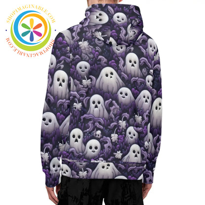 Spectacular Ghosts Full Zip Turtleneck Hoodie Streetwear