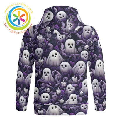 Spectacular Ghosts Full Zip Turtleneck Hoodie Streetwear