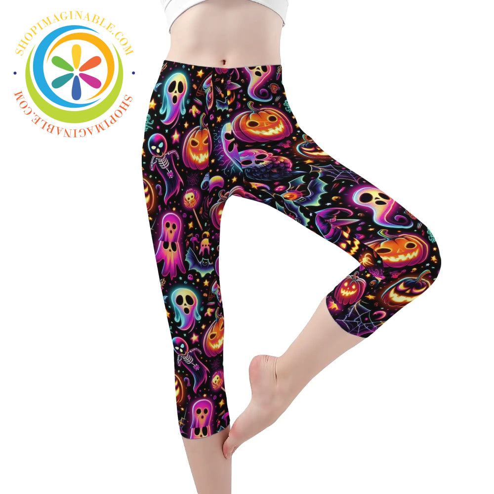 Spooky Halloween Capris Leggings Yoga Pants