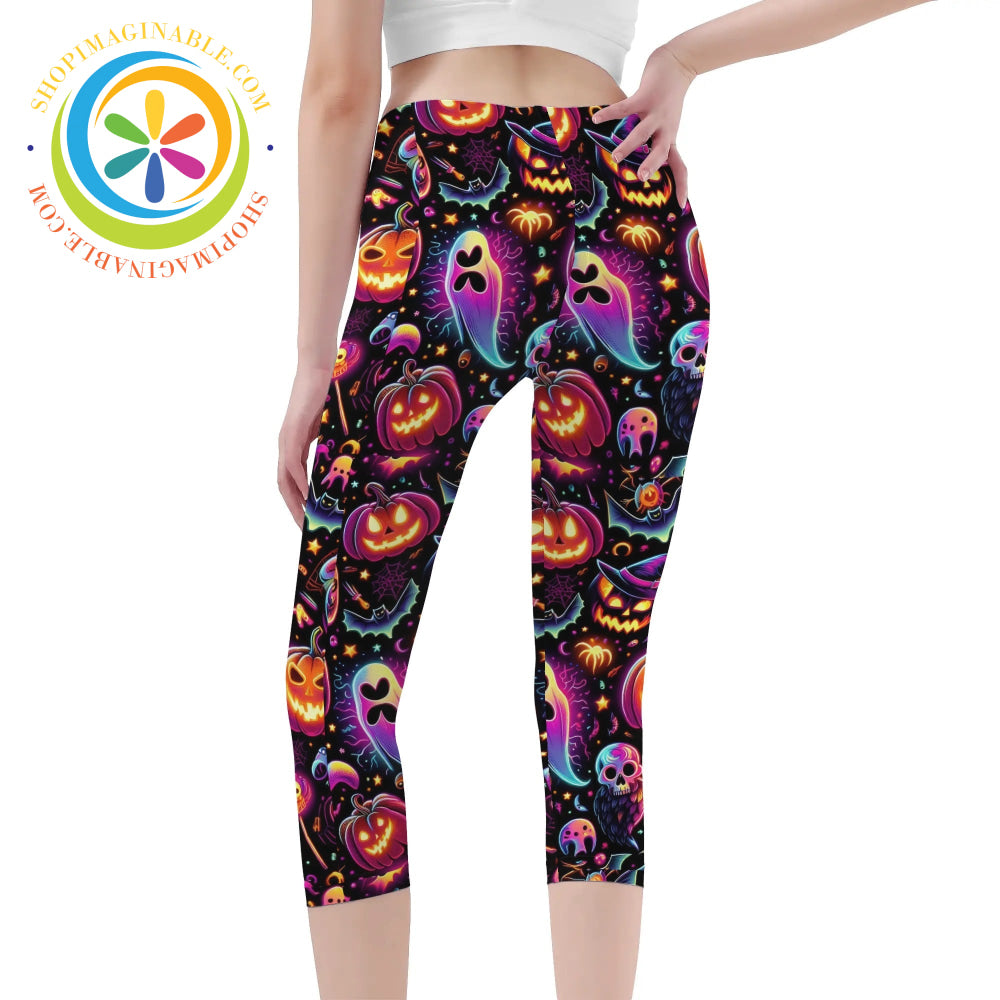 Spooky Halloween Capris Leggings Yoga Pants