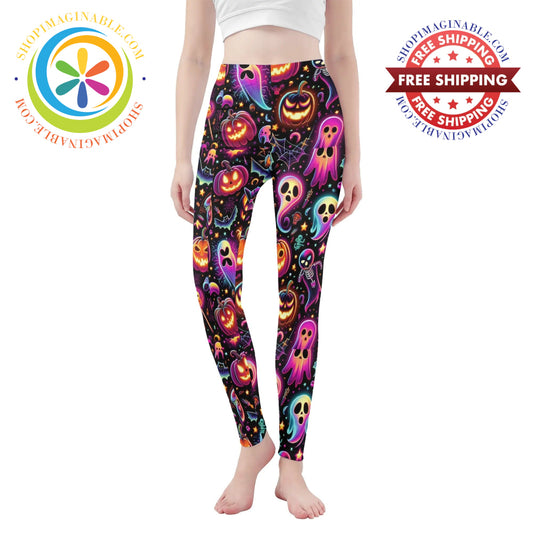 Spooky Halloween Leggings Yoga Pants Xs