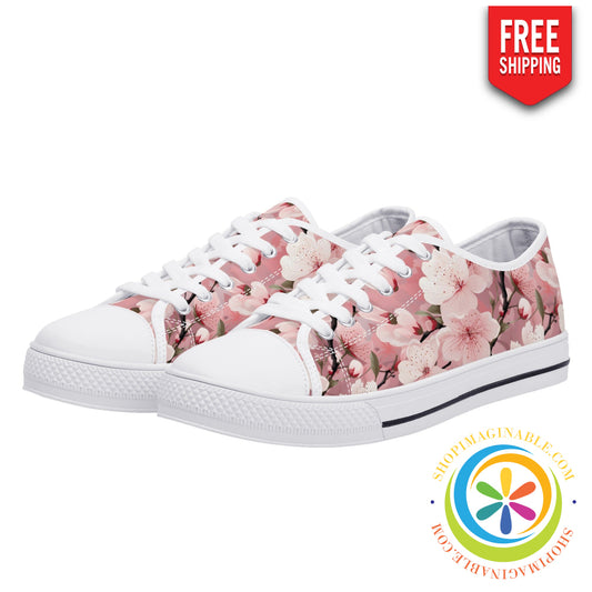 Spring Blossoms Ladies Low Top Canvas Shoes Us12 (Eu44)