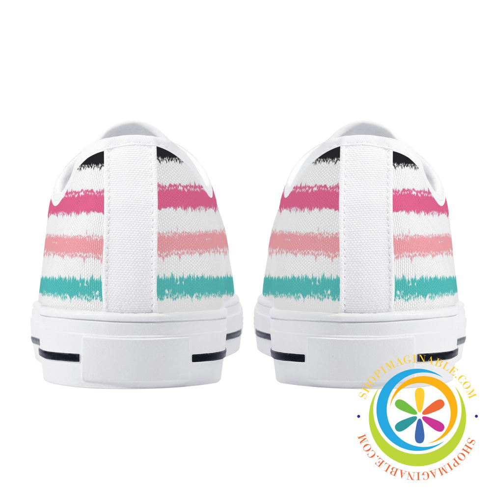 Striped Sensations Ladies Low Top Canvas Shoes