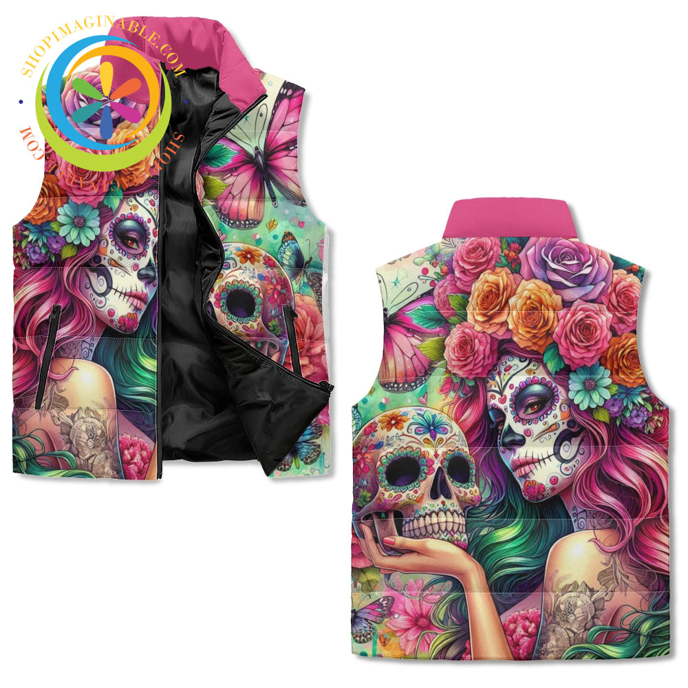 Sugar Skull Fairy Puffer Vest