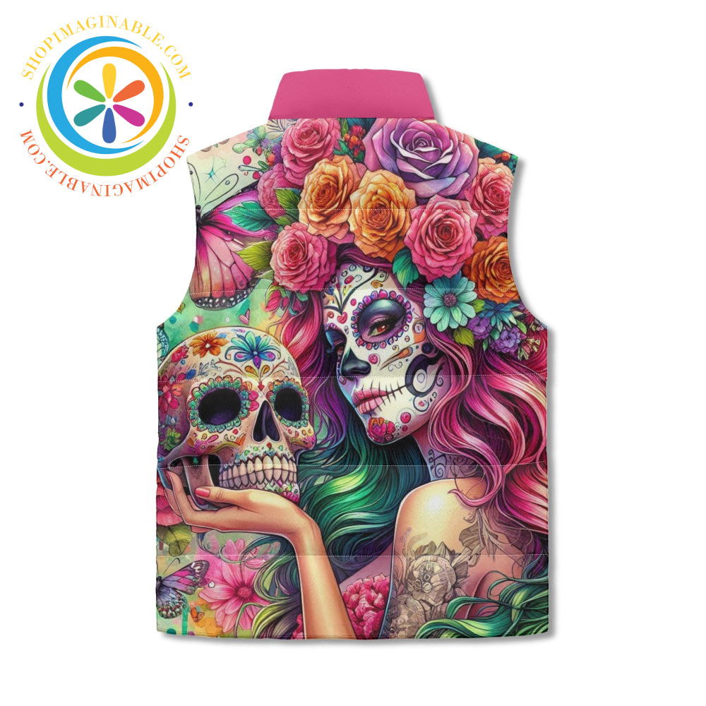 Sugar Skull Fairy Puffer Vest