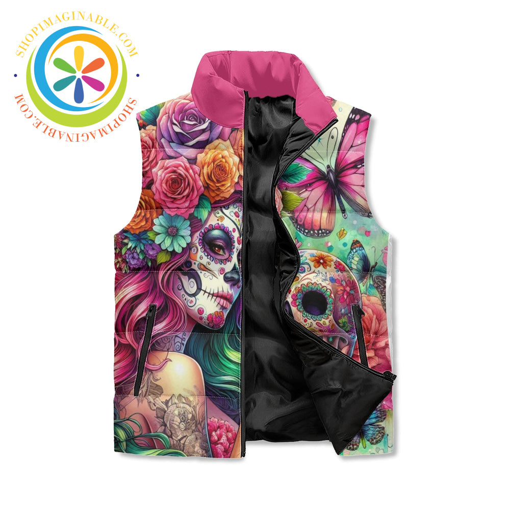 Sugar Skull Fairy Puffer Vest