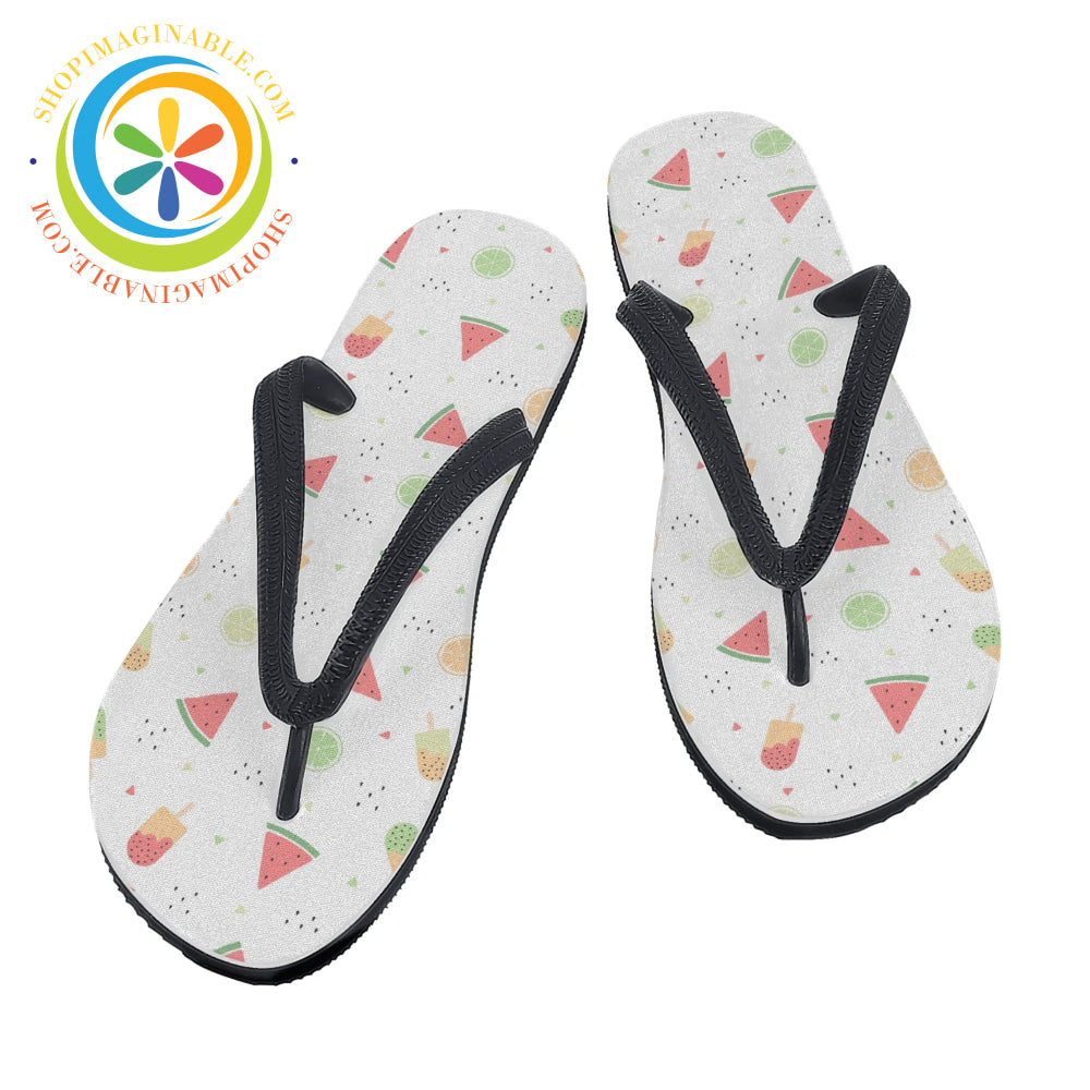 Summer Watermelon Men's & Ladies Flip-Flops-ShopImaginable.com