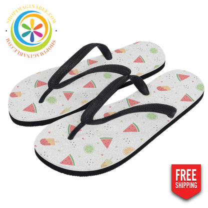 Summer Watermelon Mens & Ladies Flip - Flops Small (Us 7 - 8/Eu 40 - 42) / 1