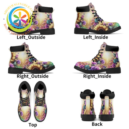 Sunflower Floral Ladies Boots