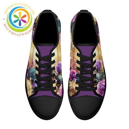 Sunflower Floral Ladies Low Top Shoes