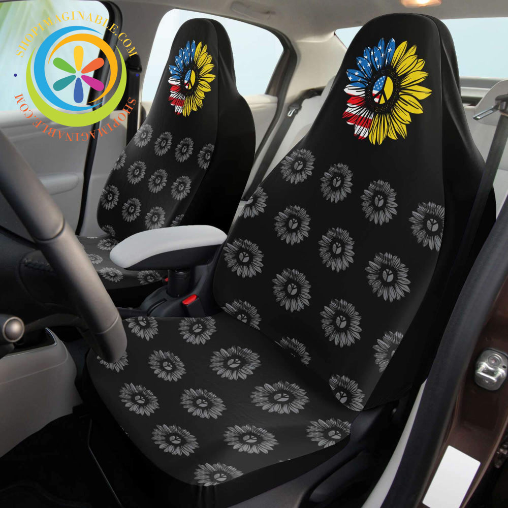 Sunflower Peace USA Car Seat Covers-ShopImaginable.com