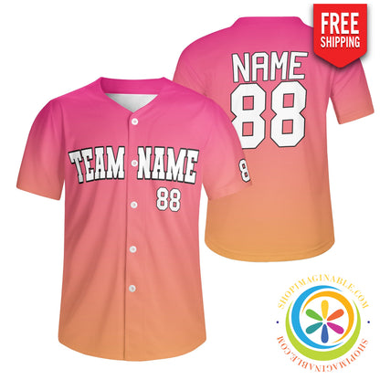 Sunset Gradient Unisex Baseball Jersey