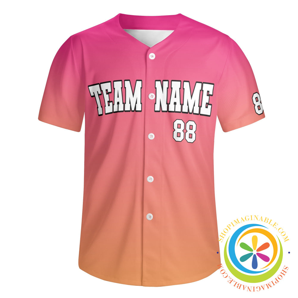 Sunset Gradient Unisex Baseball Jersey S