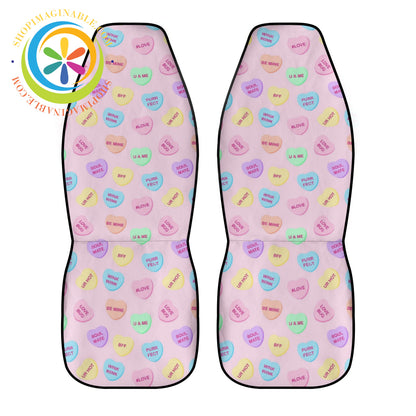 Sweet Tart Hearts Cloth Car Seat Covers