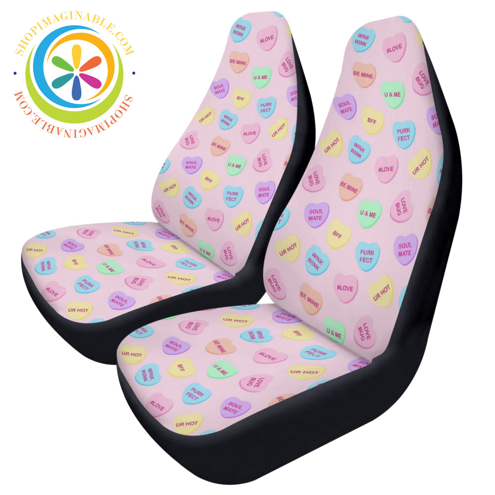 Sweet Tart Hearts Cloth Car Seat Covers