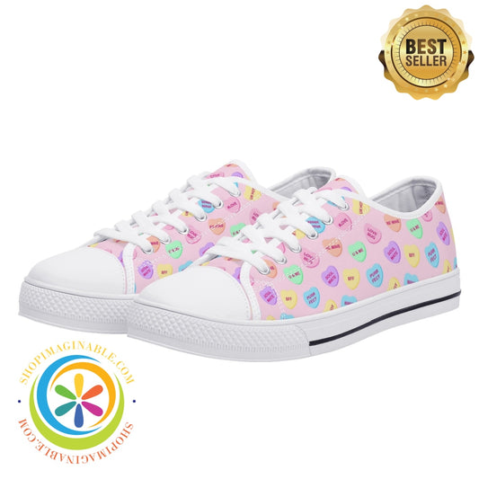 Sweettarts Hearts Ladies Low Top Canvas Shoes Us12 (Eu44)
