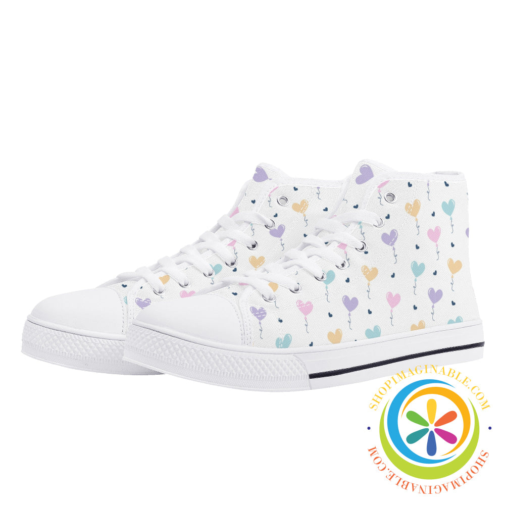 Take My Heart Ladies High Top Canvas Shoes Us12 (Eu44)