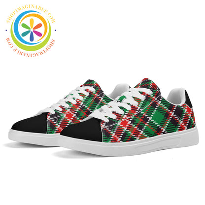 Tartan Plaid Unisex Skateboard Shoes