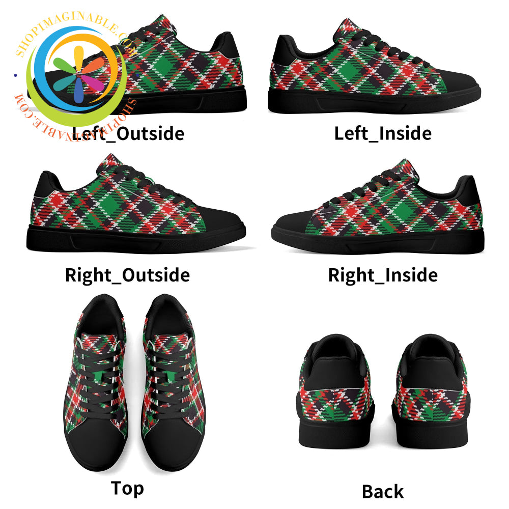 Tartan Plaid Unisex Skateboard Shoes