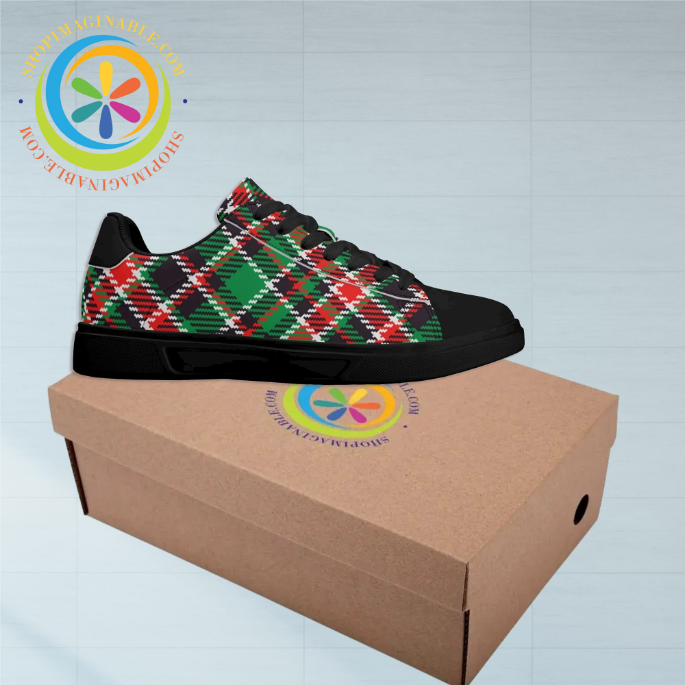 Tartan Plaid Unisex Skateboard Shoes