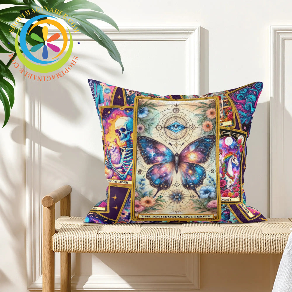 The Anti Social Tarot Card Pillow Cover