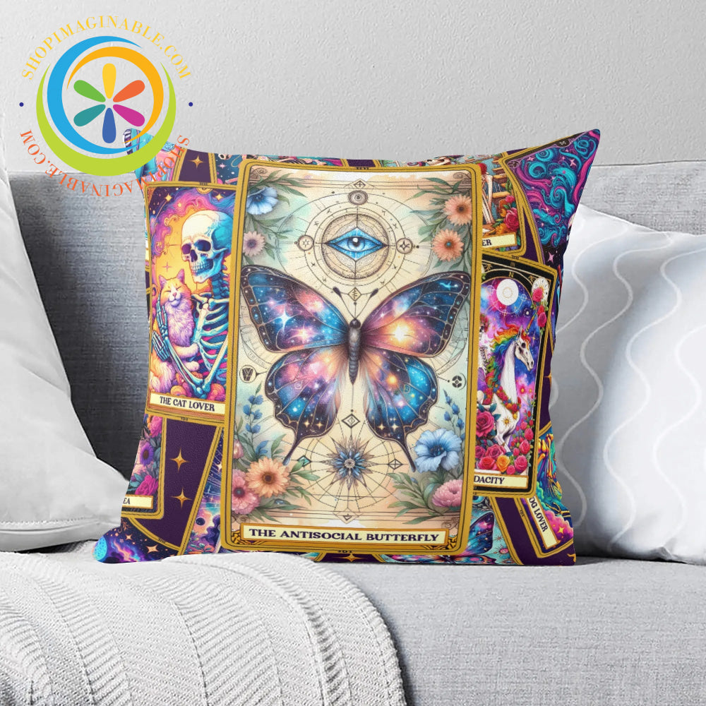 The Anti Social Tarot Card Pillow Cover