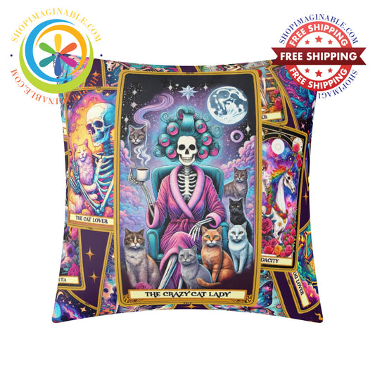 The Cat Lover Tarot Card Pillow Cover