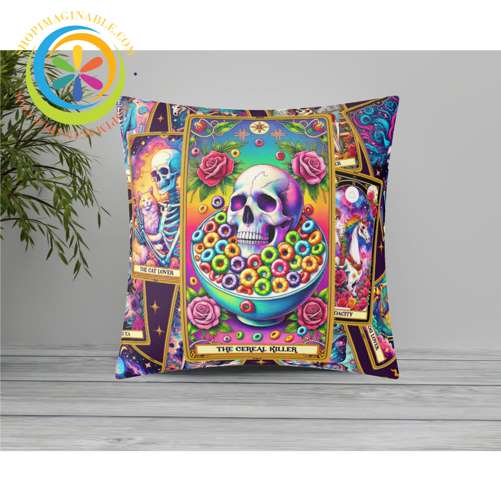 The Cereal Killer Tarot Card Pillow Cover