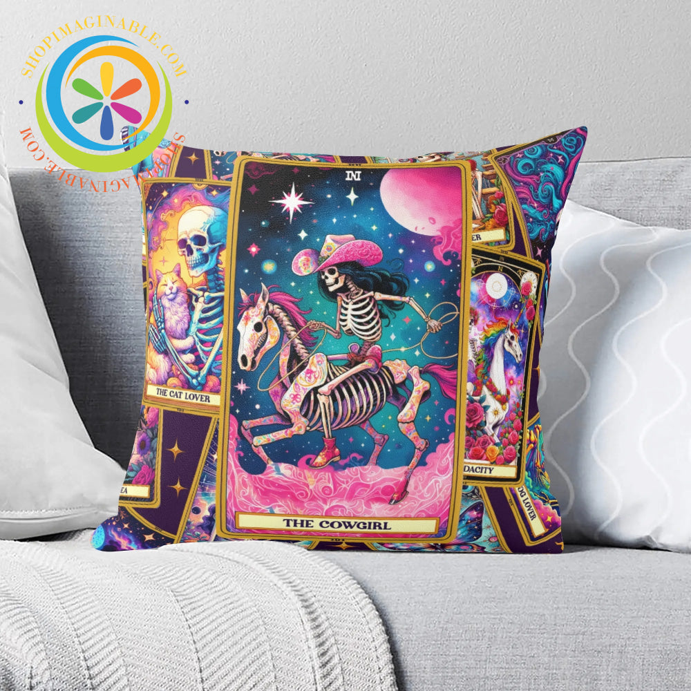 The Cowgirl - Tarot Pillow Cover