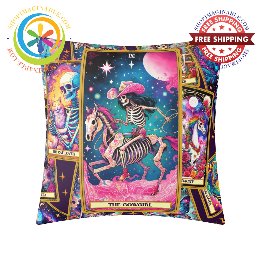 The Cowgirl - Tarot Pillow Cover