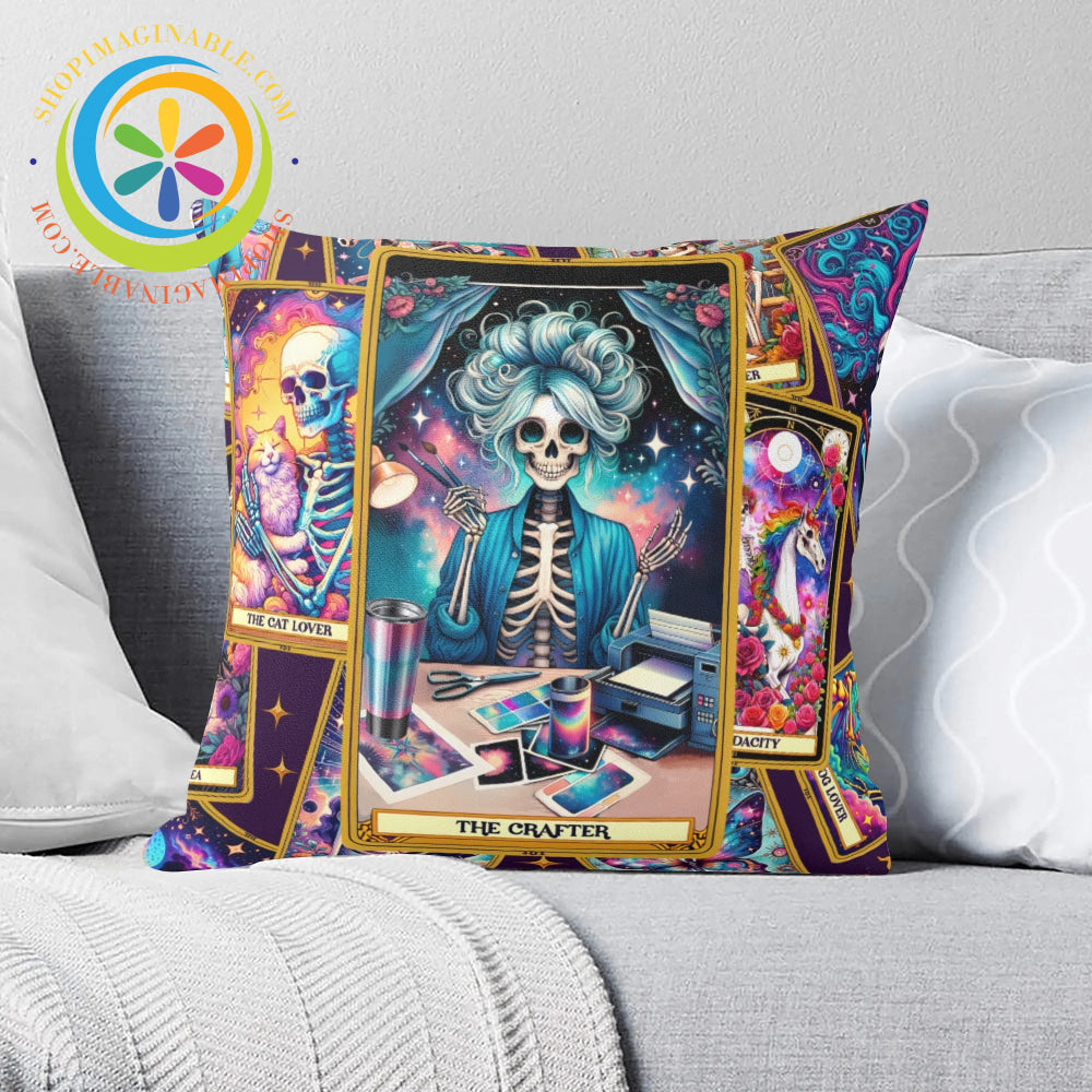 The Crafter Tarot Card Pillow Cover