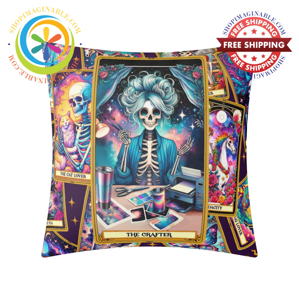 The Crafter Tarot Card Pillow Cover