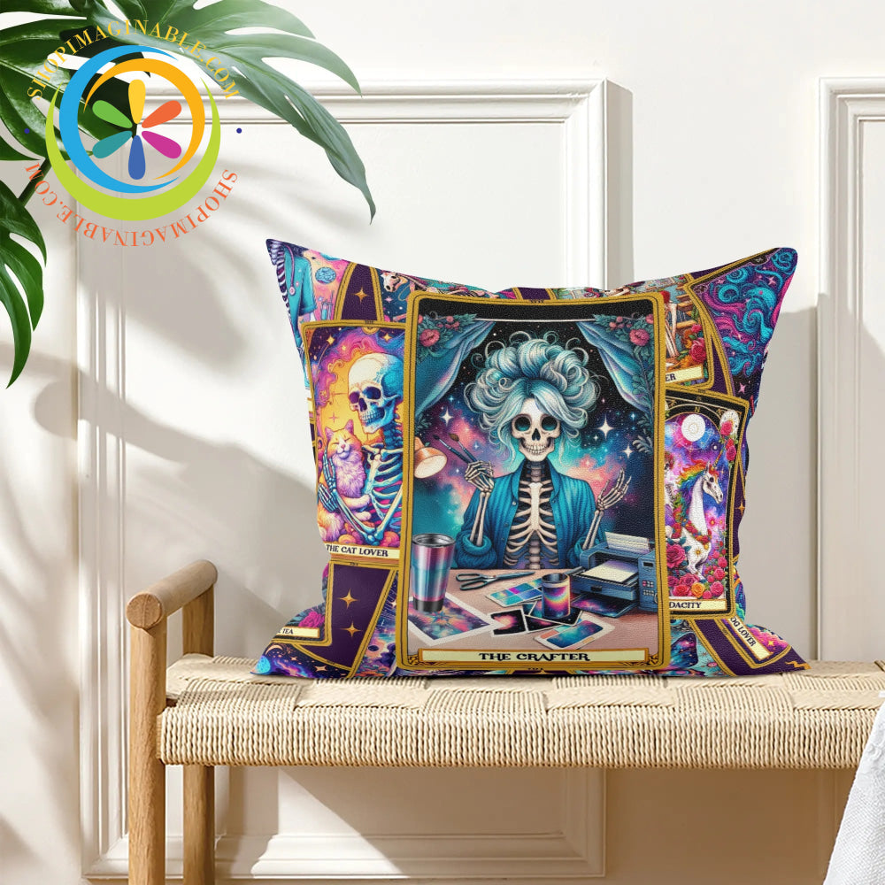 The Crafter Tarot Card Pillow Cover