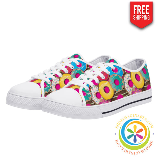 The Donut Lovers Ladies Low Top Canvas Shoes Us12 (Eu44)