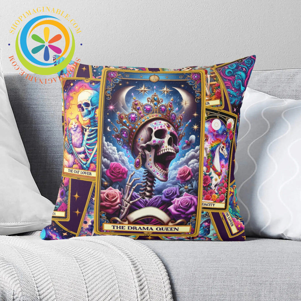 The Drama Queen Tarot Pillow Cover