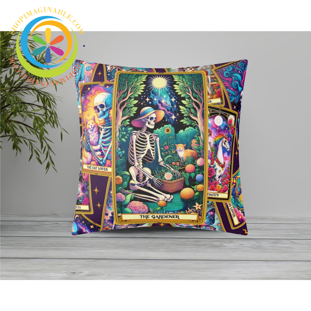 The Gardeners Tarot Card Pillow Cover Pillow Cover