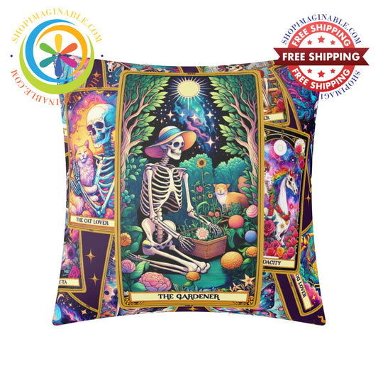 The Gardeners Tarot Card Pillow Cover Pillow Cover