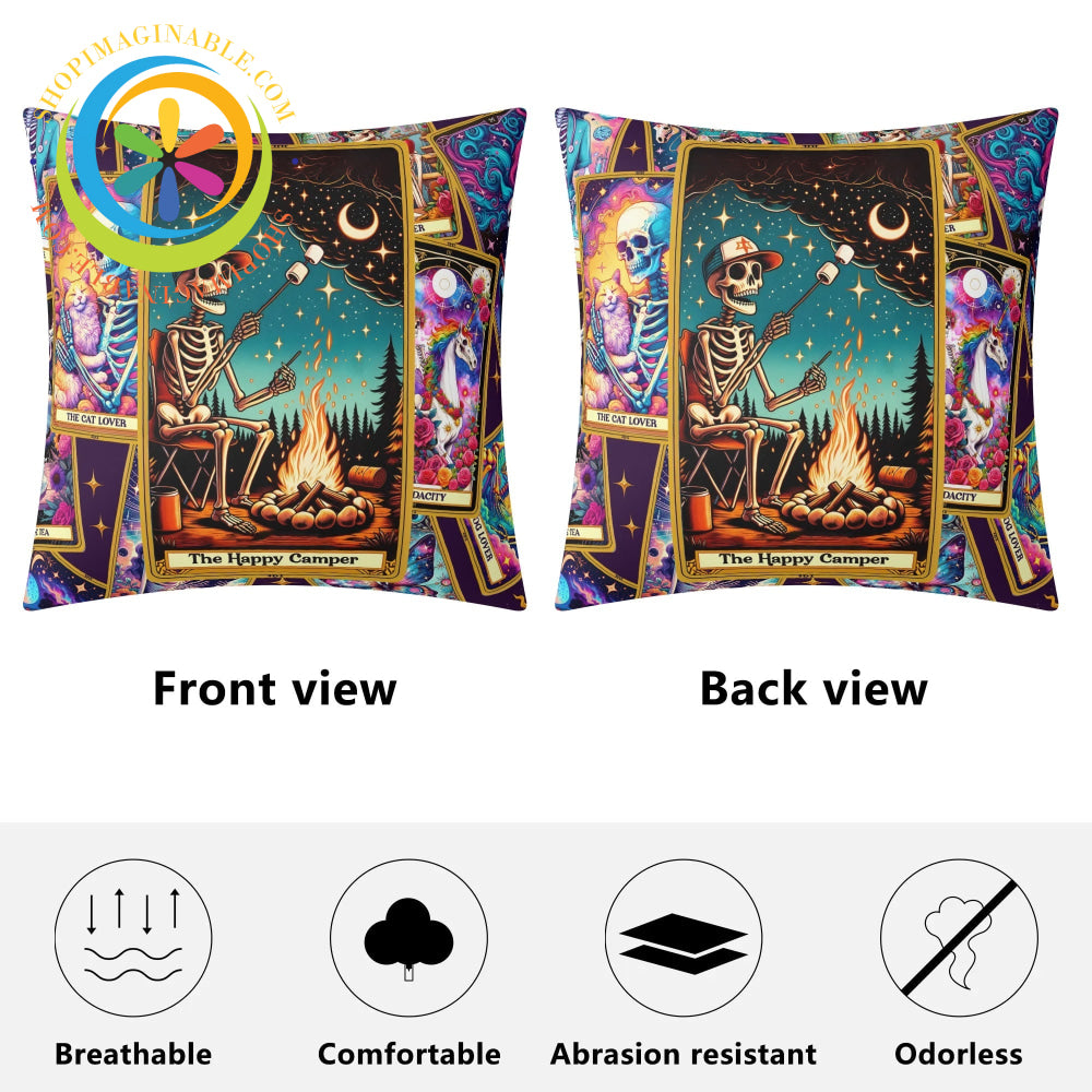 The Happy Camper Tarot Pillow Cover