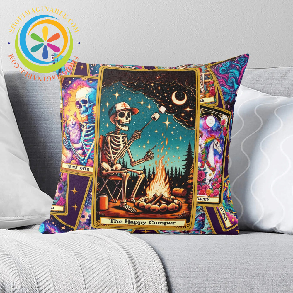 The Happy Camper Tarot Pillow Cover