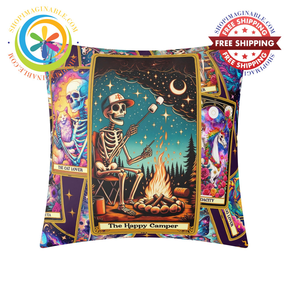 The Happy Camper Tarot Pillow Cover