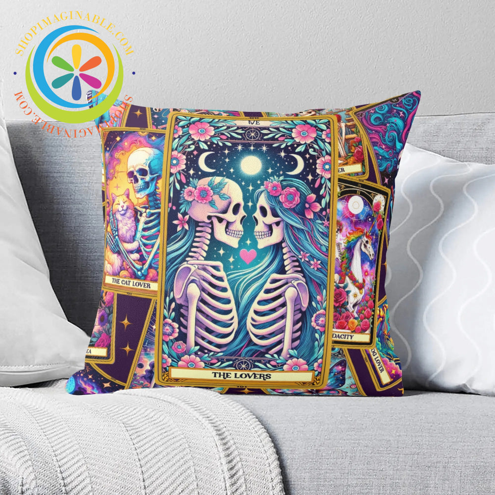 The Lovers Tarot Card Pillow Cover