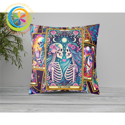 The Lovers Tarot Card Pillow Cover