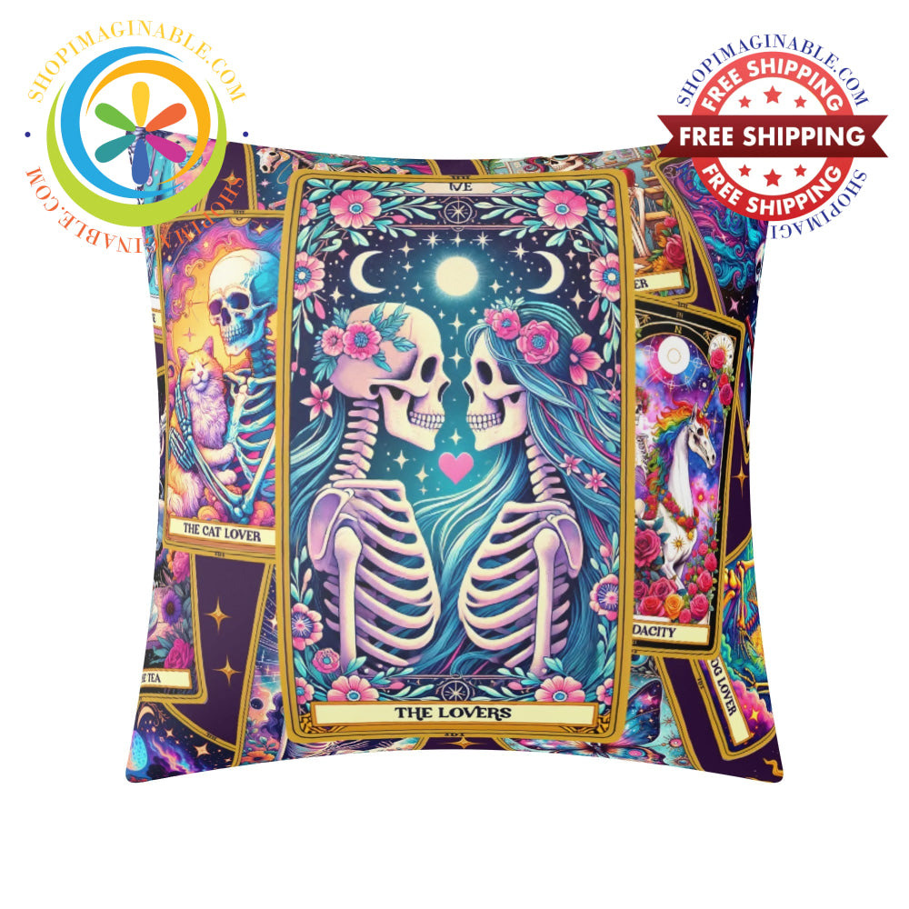 The Lovers Tarot Card Pillow Cover