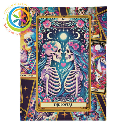 The Lovers Tarot Premium Fleece Blanket